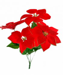 DECOR RAMO 5FLORES VERMELHO - Distribuidora 12 de Outubro