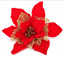 FLOR VERMELHA AVELUDO PETALA - Distribuidora 12 de Outubro