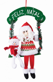 BONECO DE PANO FELIZ NATAL - Distribuidora 12 de Outubro