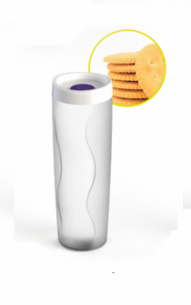 PORTA BISCOITO HERMETICO TPA BRANCA 600 ML - Distribuidora 12 de Outubro