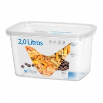 POTE RETANGULAR VOLARE 2 LITROS - Distribuidora 12 de Outubro