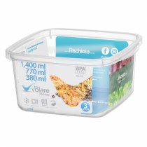 POTE QUADRADO VOLARE P.M.G 380/770/1.400 ML - Distribuidora 12 de Outubro