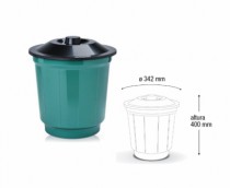 LIXEIRA COM TAMPA 20 LITROS - Distribuidora 12 de Outubro