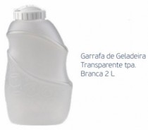GARRAFA TRANSPARENTE TAMPA BRANCA 2 LITROS - Distribuidora 12 de Outubro