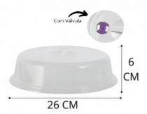 TAMPA P MICROONDAS PROTETORA C VALVULA  26CM - Distribuidora 12 de Outubro