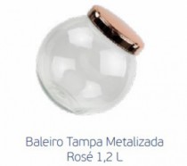 BALEIRO TAMPA ROSE METALIZADO 1,2 L - Distribuidora 12 de Outubro