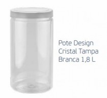 POTE SLIM 1,8 L TAMPA BRANCA - Distribuidora 12 de Outubro