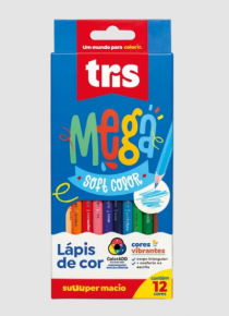 LAPIS COR MEGA SOFTCOLOR 12COR CJTO - Distribuidora 12 de Outubro