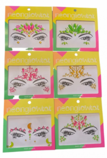 ADESIVO JOIA FACIAL NEON - Distribuidora 12 de Outubro