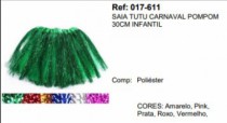SAIA TUTU CARNAVAL POMPOM 30CM INFANTIL - Distribuidora 12 de Outubro