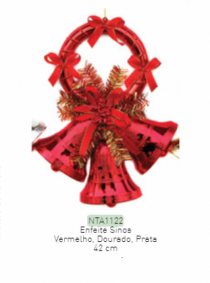 ENFEITE DE NATAL SINOS 42 CM - Distribuidora 12 de Outubro