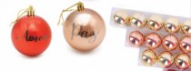 BOLAS BRILHO FOSCO PAZ  AMOR 5CM 8 PECAS - Distribuidora 12 de Outubro