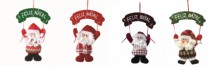 PAPAI NOEL PENDURADO NA PLACA 32CM SORTIDO - Distribuidora 12 de Outubro