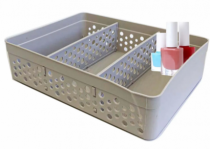 CESTO C 2 DIV GG CINZA - Distribuidora 12 de Outubro