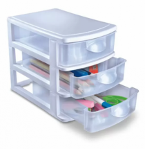 GAV MINI 3 GAVETAS BRANCO - Distribuidora 12 de Outubro