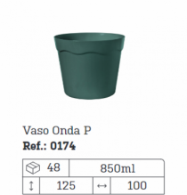 VASO ONDA P 850 ML VERDE - Distribuidora 12 de Outubro