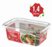 CONTAINER C/ TRAVA PRIME 1400ML - Distribuidora 12 de Outubro