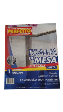 TOALHA DE MESA QUADRADA CRISTAL - Distribuidora 12 de Outubro