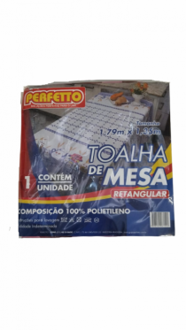 TOALHA DE MESA RETANGULAR POLIETILENO - Distribuidora 12 de Outubro