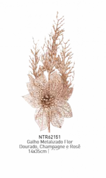 GALHO METALIZADO FLOR S - Distribuidora 12 de Outubro