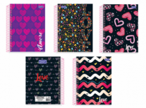 LOVE CADERNO UNIV CD 80 FLS 1 MAT PCT C/ 4 - Distribuidora 12 de Outubro