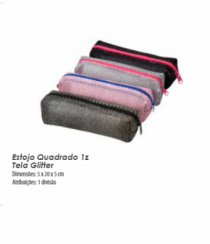 ESTOJO QUADRADO 1Z TELA - Distribuidora 12 de Outubro