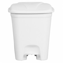 LIXEIRA QUADRADA LAVANNA C/PEDAL 7,5 L BRANCA - Distribuidora 12 de Outubro
