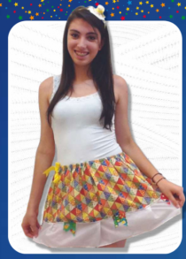 SAIA CAIPIRA ADULTO TAM. UNICO - Distribuidora 12 de Outubro