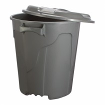 CESTO FECHADO LAVANNA C/TAMPA 30,0 L CINZA - Distribuidora 12 de Outubro