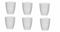 COPO DE VIDRO PEROLA 300ML CLEAR 6PCS - Distribuidora 12 de Outubro