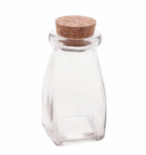 POTE DE VIDRO C/ROLHA 120ML - Distribuidora 12 de Outubro