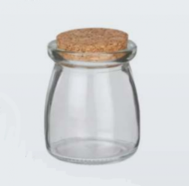 POTE DE VIDRO C/ROLHA 100ML - Distribuidora 12 de Outubro