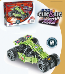 CLIC E LIG SPEED CARS - 69 PCS - Distribuidora 12 de Outubro