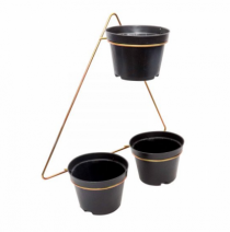 SUPORTE VIOLETA TRIANGULO ZA C/3 VASOS - Distribuidora 12 de Outubro