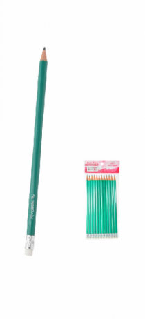 LAPIS HB C/ BORRACHA 12 PCS - Distribuidora 12 de Outubro