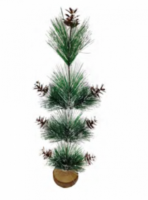MINI ARVORE NEVADA PINECONE 15CM - Distribuidora 12 de Outubro