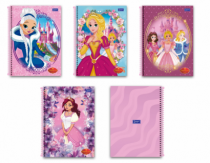CADERNO UNIV CD PRINCESS 80 FL 1M PCT C/ 4 - Distribuidora 12 de Outubro