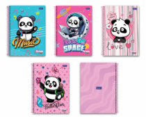 CADERNO UNIV CD PANDA  80 FLS 1M PCT C/ 4 - Distribuidora 12 de Outubro