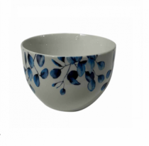 BOWL CERAMICA BELI BRANCO E AZUL 14,5CM - Distribuidora 12 de Outubro