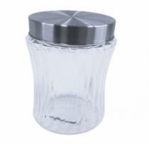 PORTA COND DE VIDRO DECOR C/ TAMPA ALUM 1,29L - Distribuidora 12 de Outubro