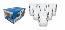 CJT 6 COPOS DE VIDRO TRANSP 340 ML - Distribuidora 12 de Outubro