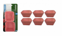 KIT C/ 6 FORMA DE SILICONE QUADRADA P/ BOLO - Distribuidora 12 de Outubro