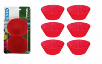 KIT C/ 6 FORMA DE SILICONE REDONDA P/ BOLO - Distribuidora 12 de Outubro