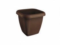 VASO QUADRADO 1,7L C PRATO MARROM - Distribuidora 12 de Outubro