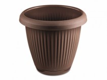 VASO QUADRADO 1L C PRATO MARROM - Distribuidora 12 de Outubro