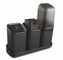 KIT TRIO BANHEIRO PRETO - Distribuidora 12 de Outubro