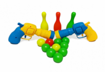 PISTOLA DE PLASTICO LANCA PROJETEIS C/ ACESSO - Distribuidora 12 de Outubro