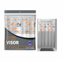 CORTINA DE BOX VINIL VISOR RETANGULAR ESTAMPA - Distribuidora 12 de Outubro