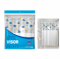 CORTINA DE BOX VINIL VISOR RETANGULAR ESTAMPA - Distribuidora 12 de Outubro