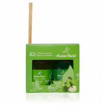 KIT DIFUSOR E SABONETE 250ML MACA VERDE - Distribuidora 12 de Outubro